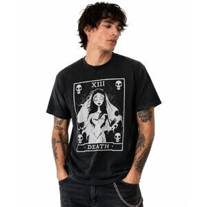 Tim Burton Corpse Bride Emily XIII Death Tarot Graphic Tee Black Gothic Shirt